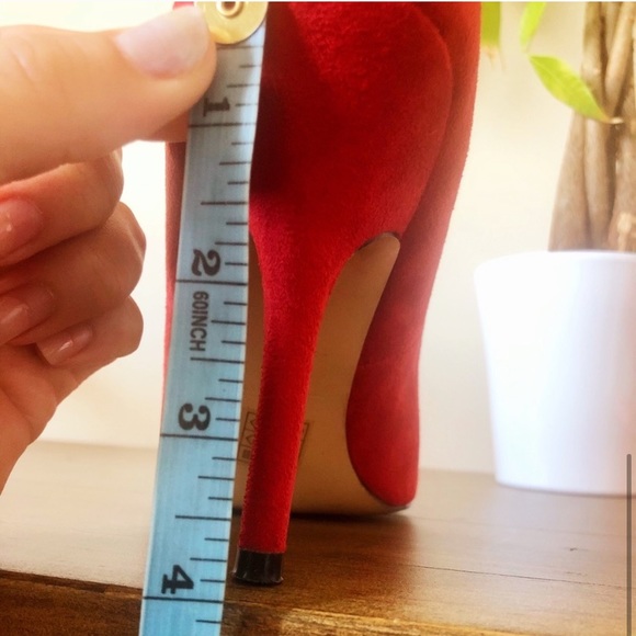 Red Suede Heels - Picture 8 of 8
